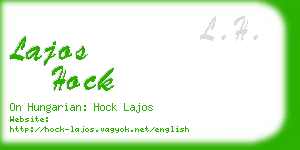 lajos hock business card